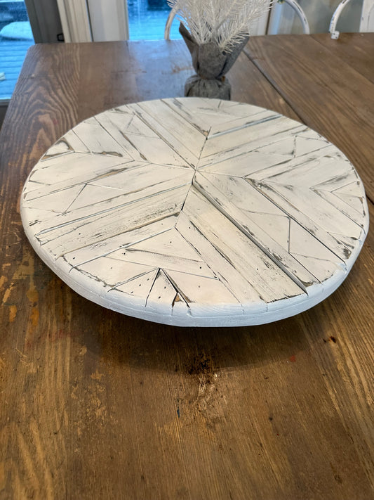 All White Lazy Susan